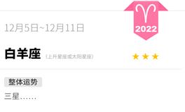 蓝蓝占星白羊座一周运势（12.5-12.11）