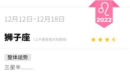 蓝蓝占星狮子座一周运势（12.12-12.18）