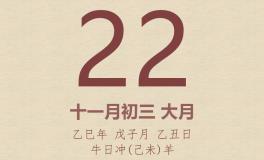 今日老黄历(2025年12月22日)：黄历宜忌、财神方位、特吉生肖、打麻将财位